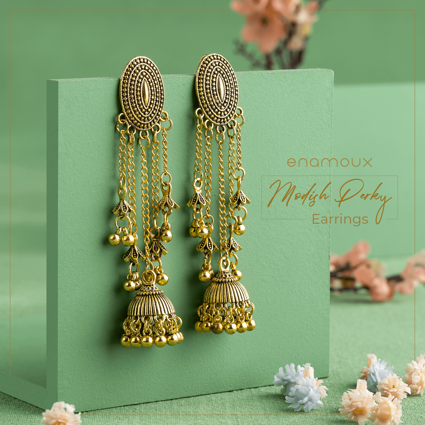 Modish Perky Earrings - Enamoux