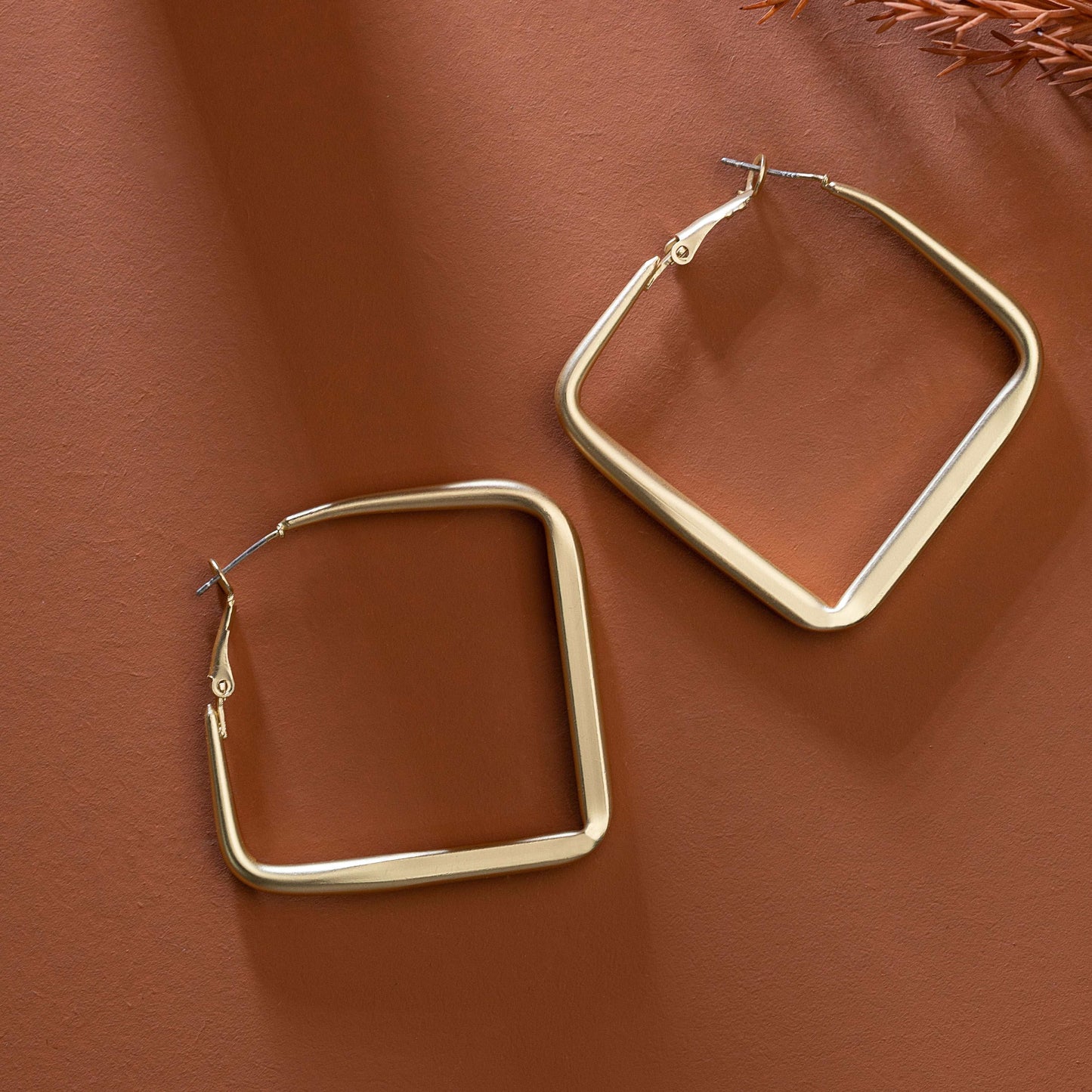 Bling Square Hoop Earrings - Enamoux