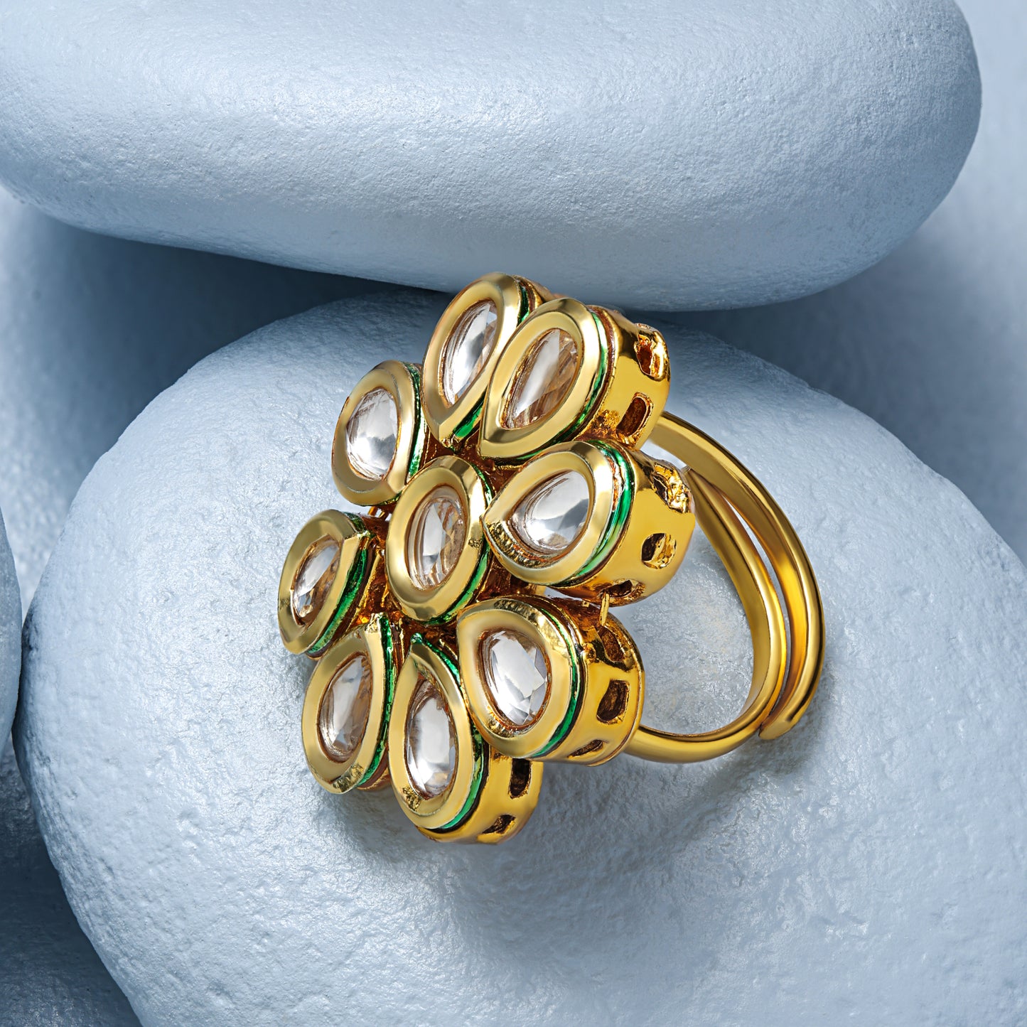 Kundan Flower Ring