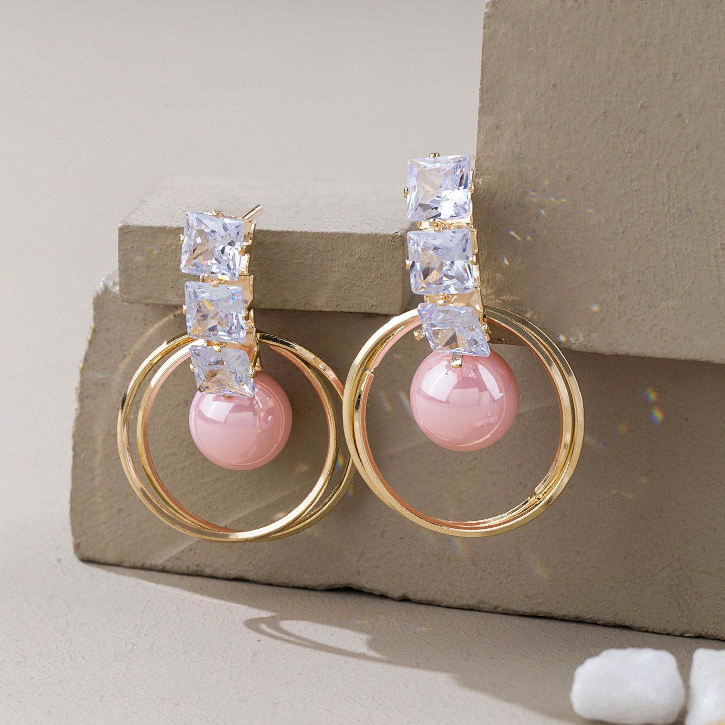 Sphere Hoop Earrings - Enamoux