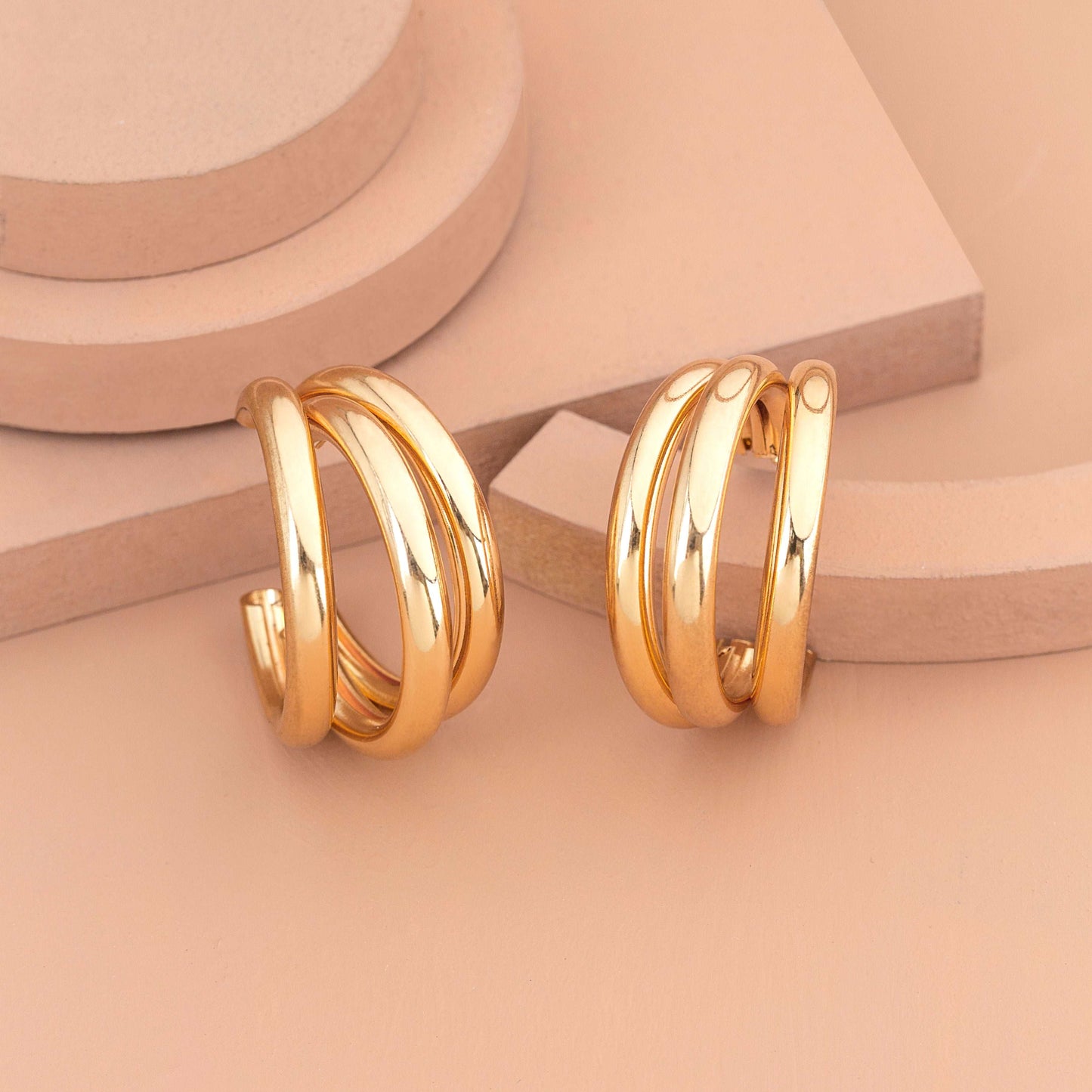 Trinity Hoop Earrings - Enamoux