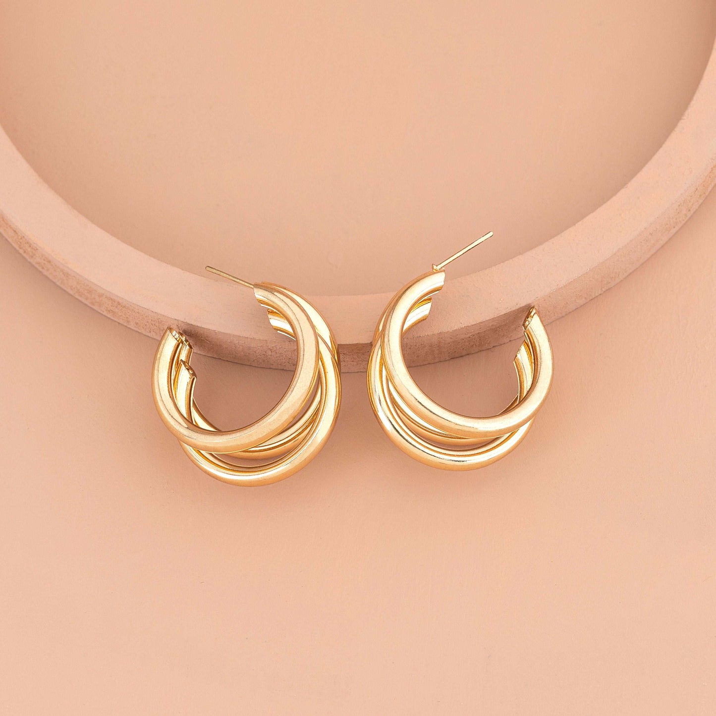 Trinity Hoop Earrings - Enamoux