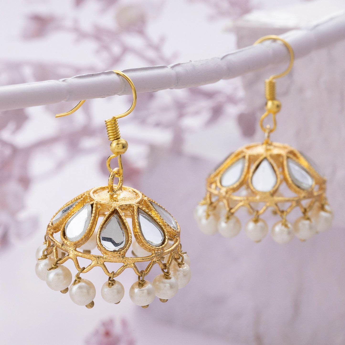 jhanak gold kundan jhumkas