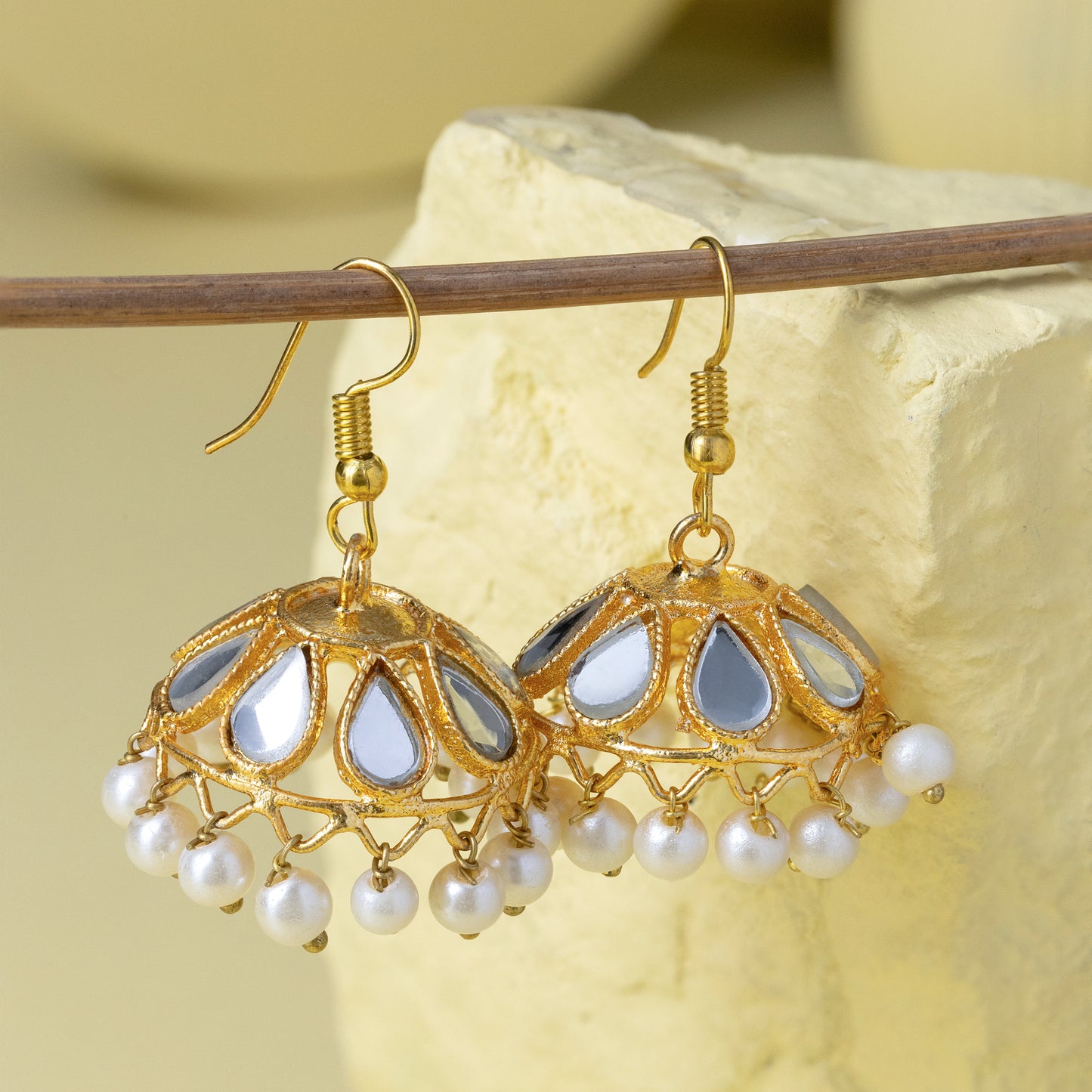 Jhanak - Gold Kundan Jhumkas