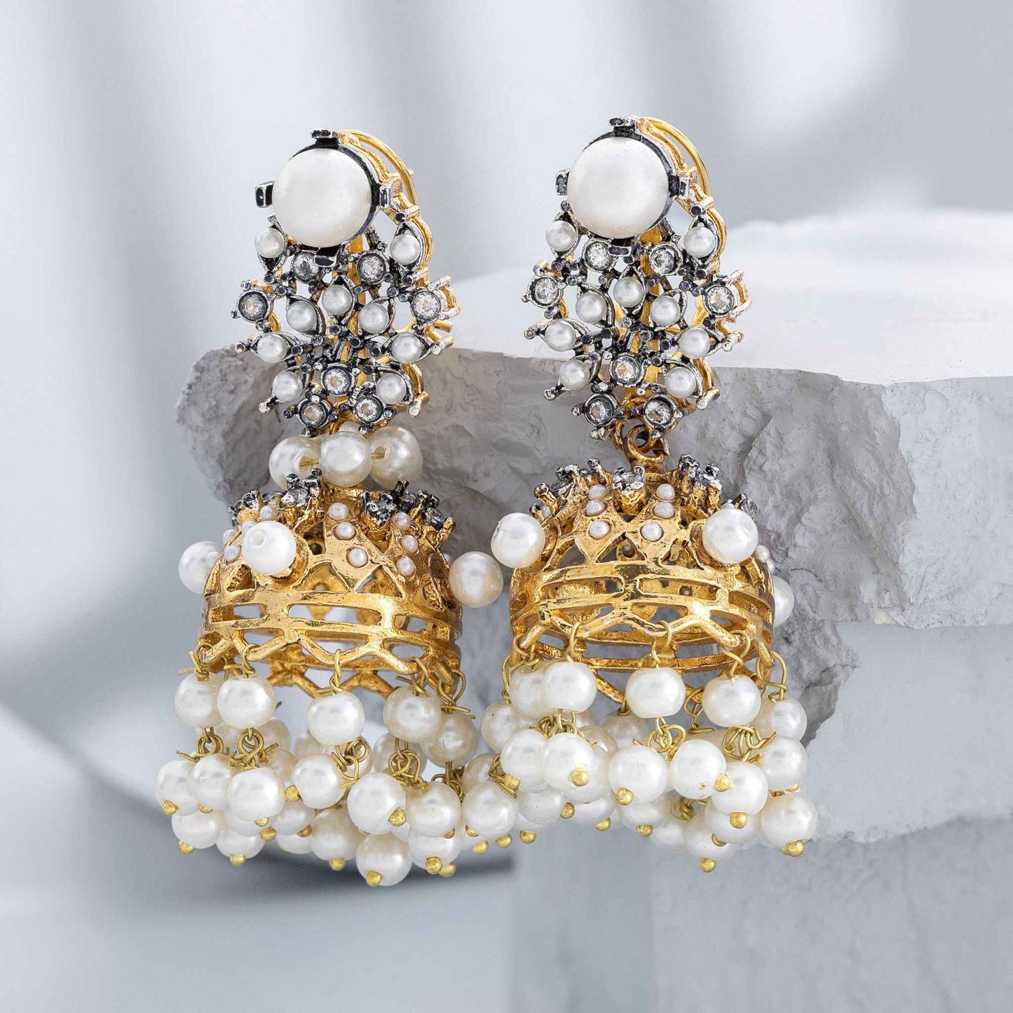 Pristine Jhumkas - Enamoux