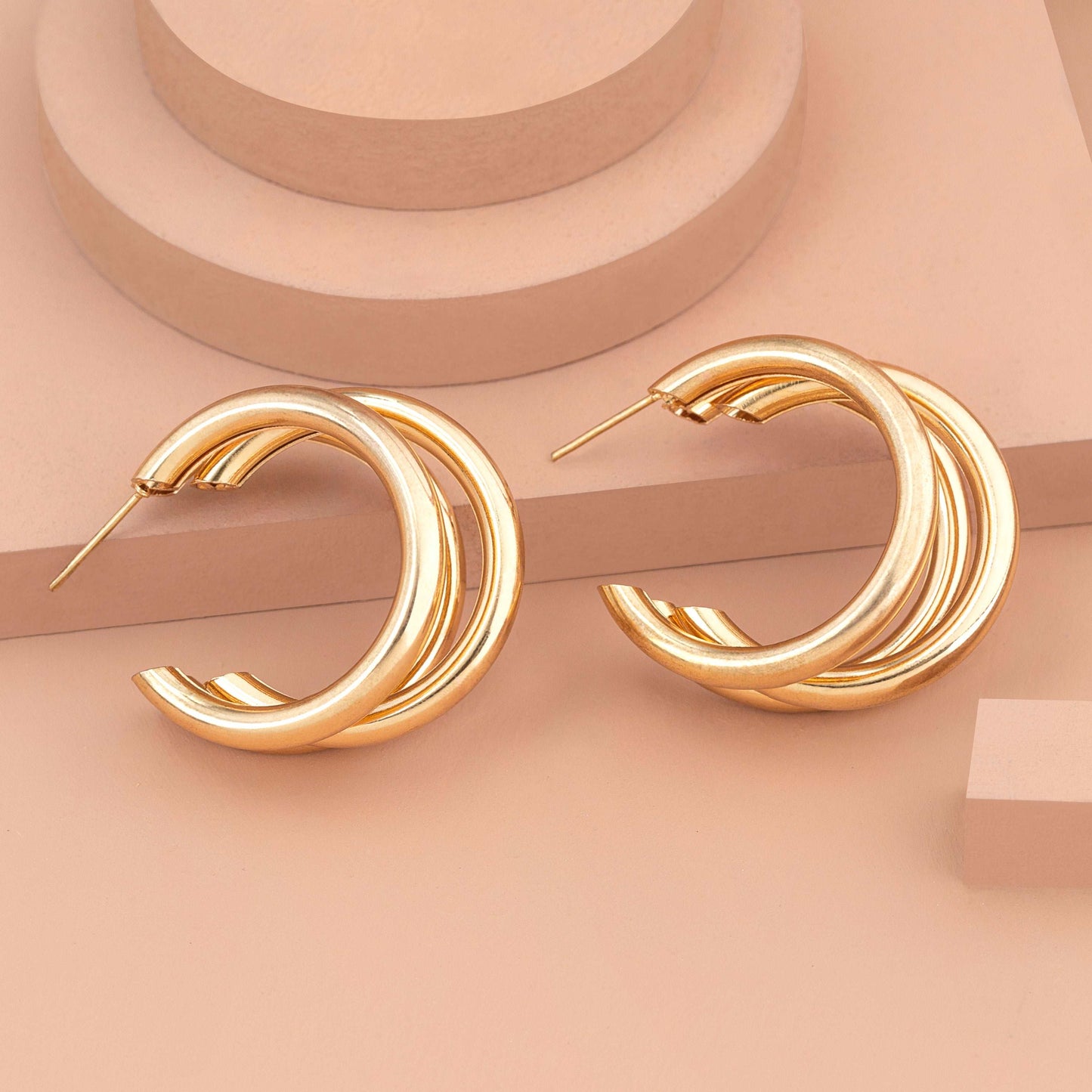 Trinity Hoop Earrings - Enamoux
