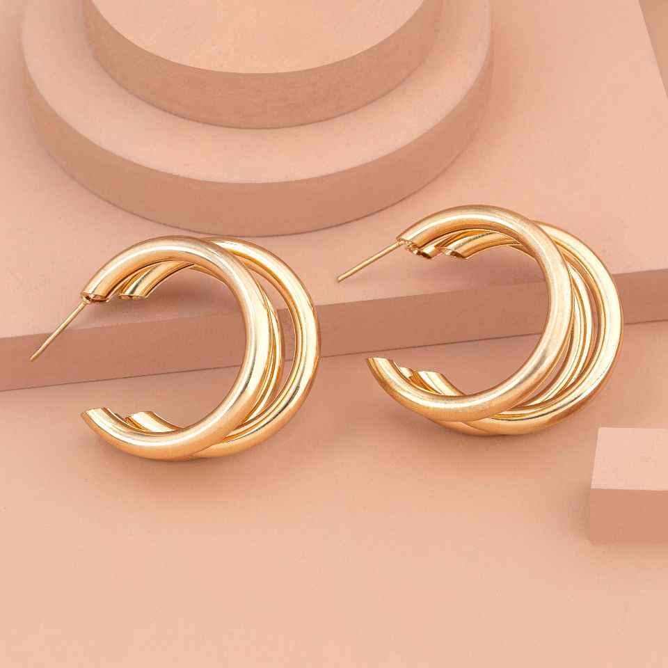 Trinity Hoop Earrings - Enamoux