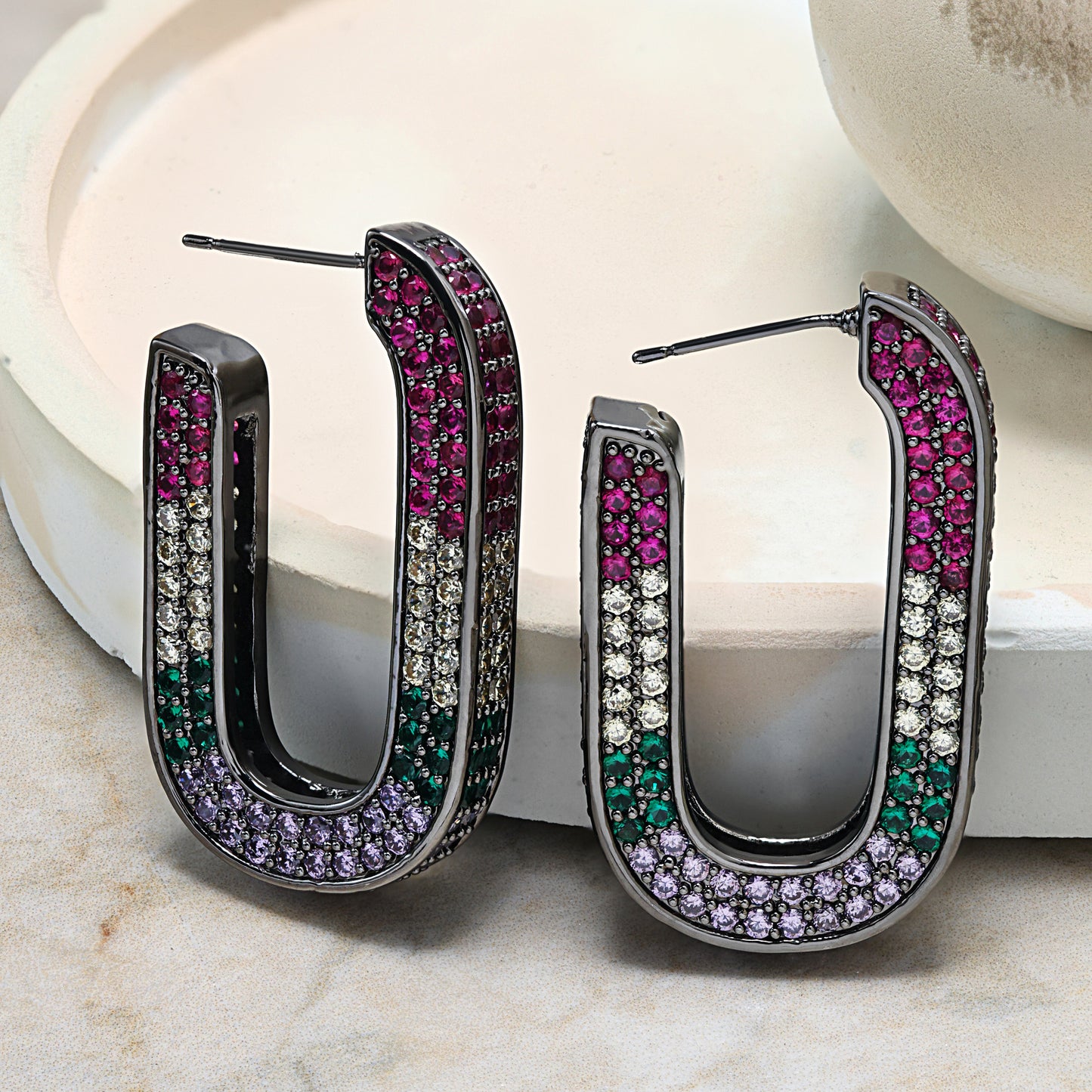 Prisma - U Shape Hoop Earrings