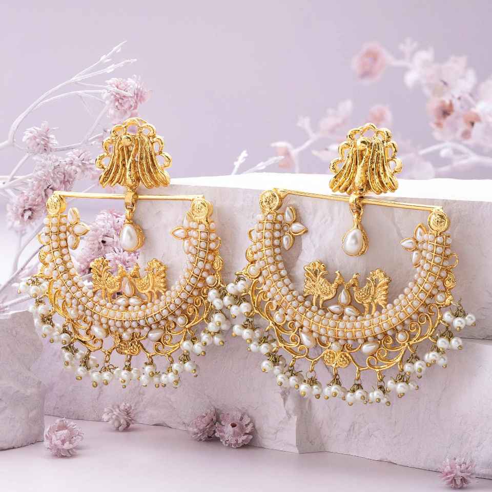 Zarqaa Peacock Chandbalis