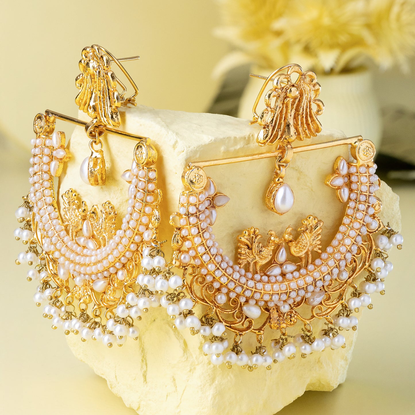 Zarqaa Peacock Chandbalis
