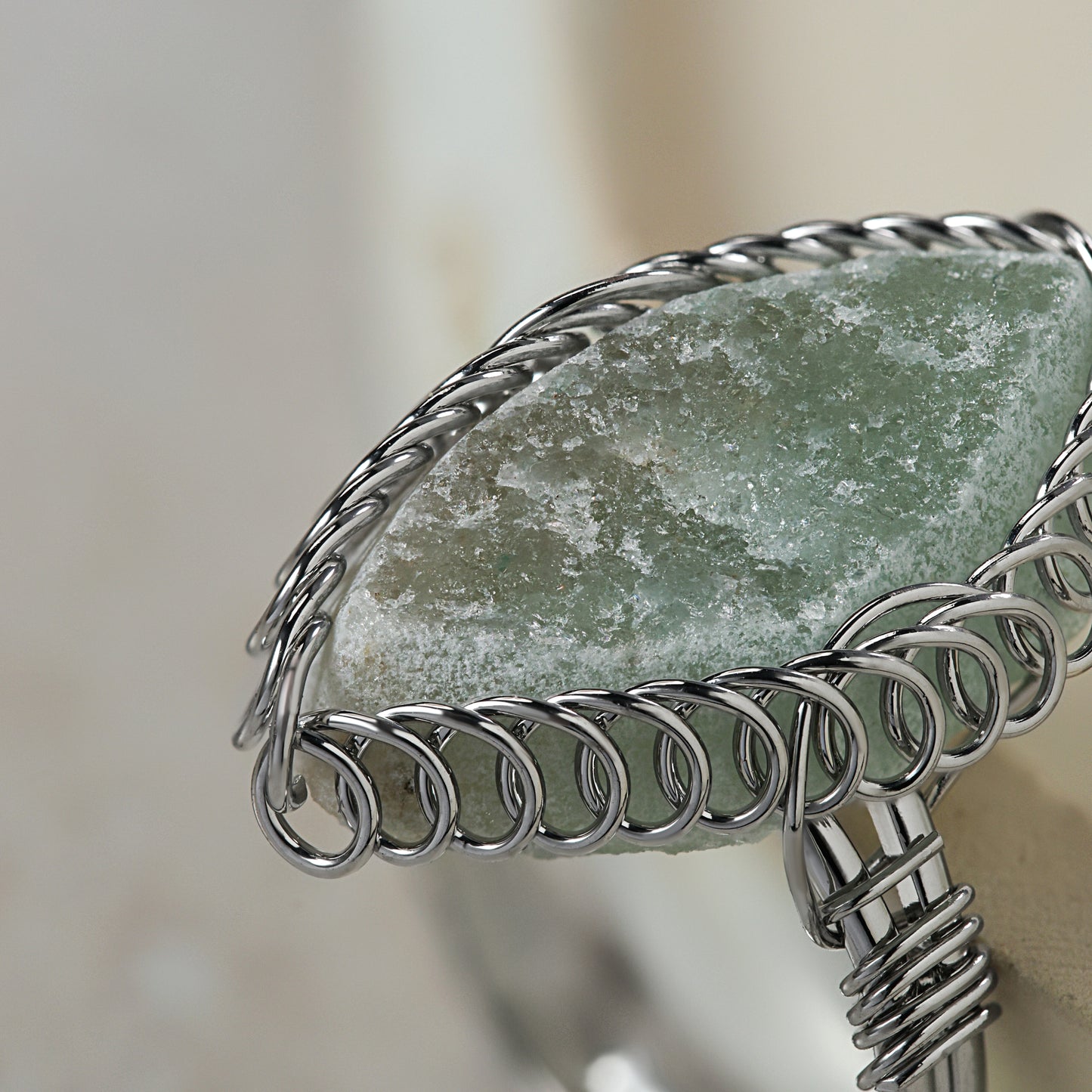 Aventurine - Spiral Stone Ring