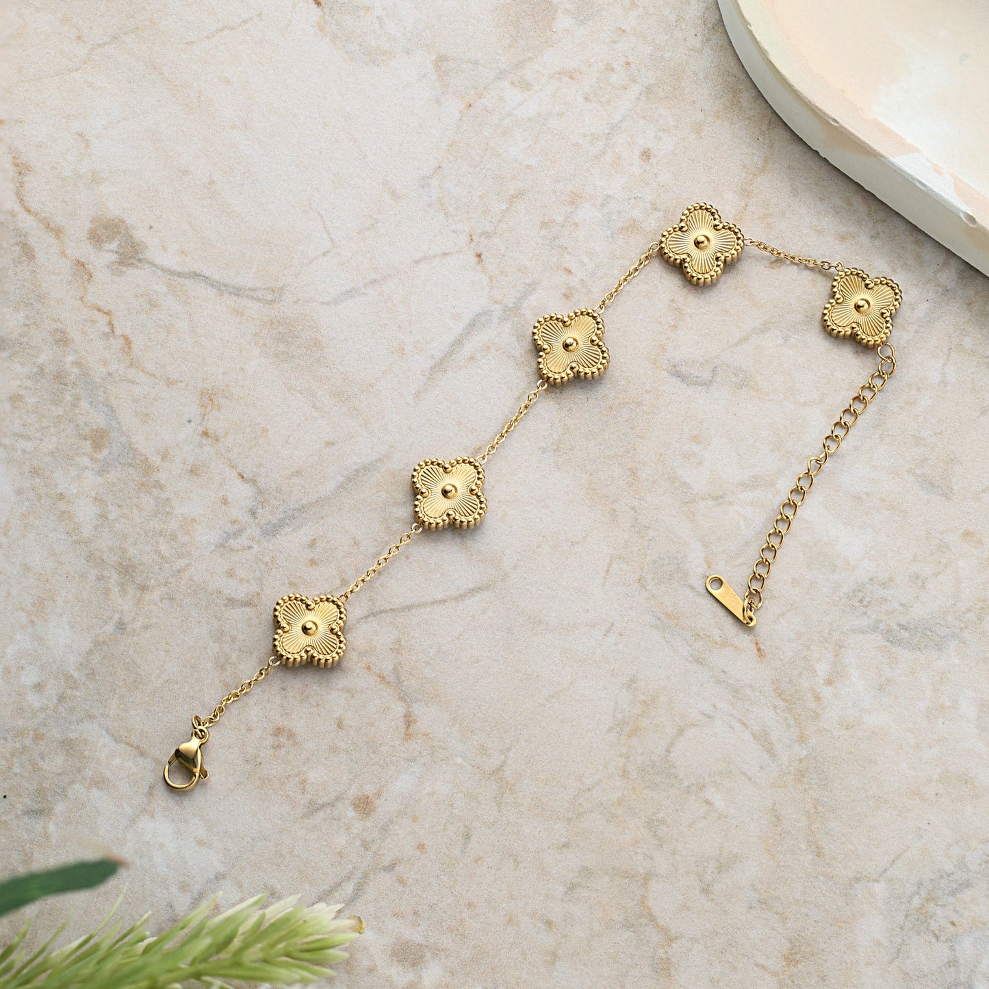 flower Gold chain Bracelet women
