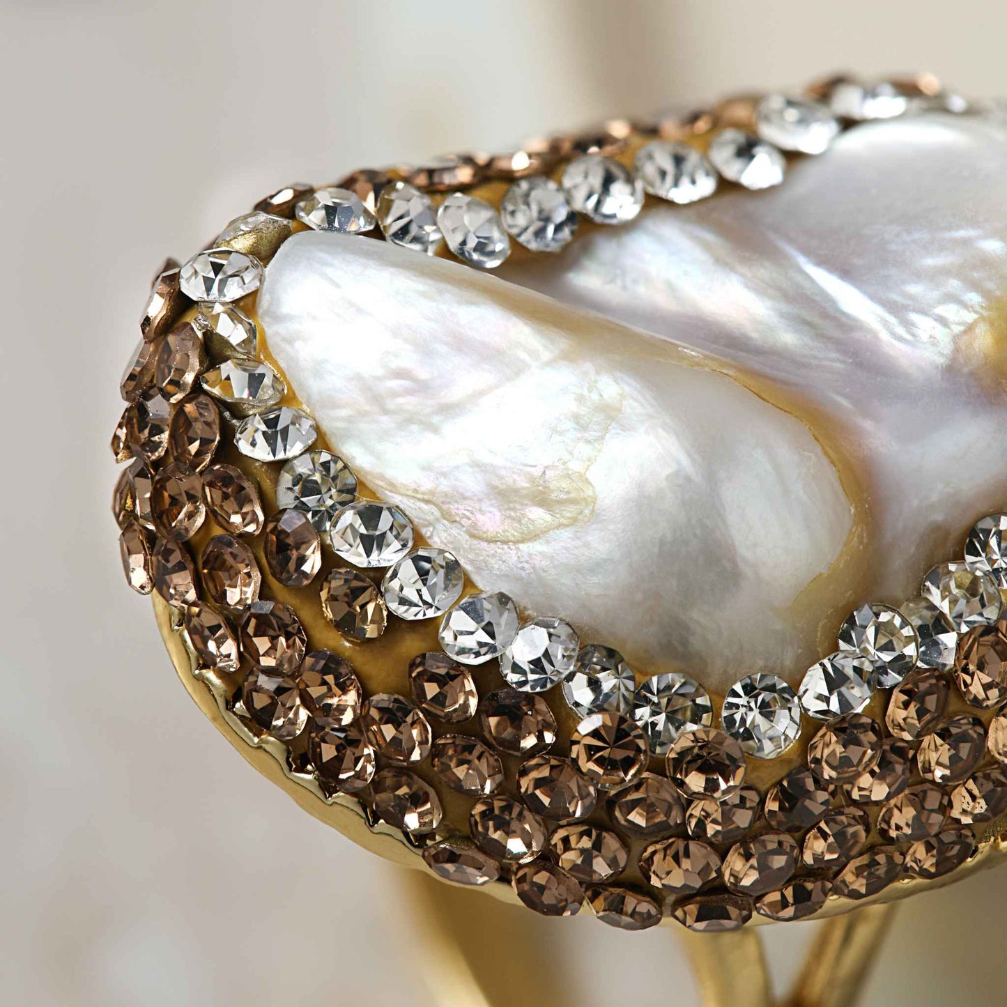 adjustable pearl ring for women