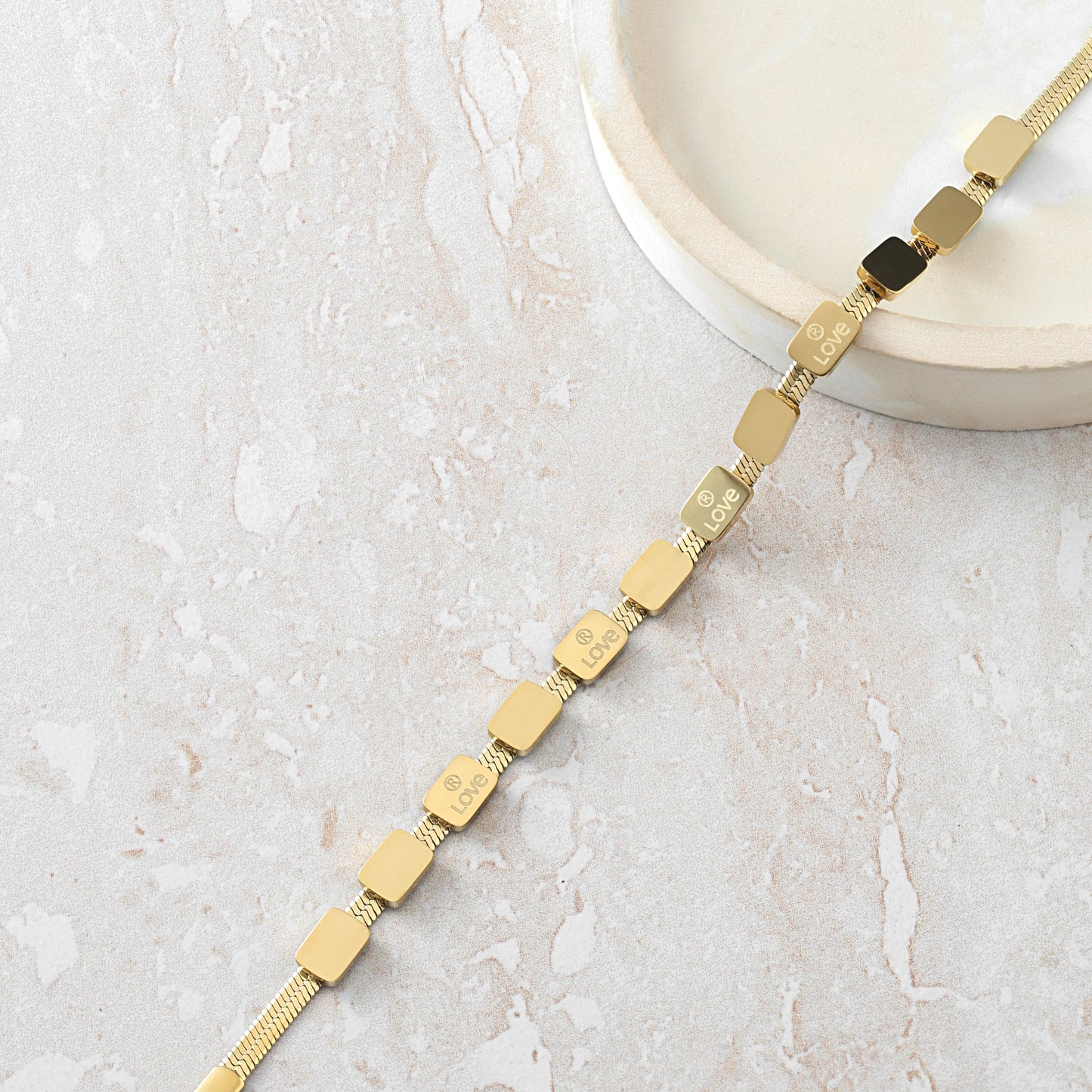 Gold link Chain Bracelet for women