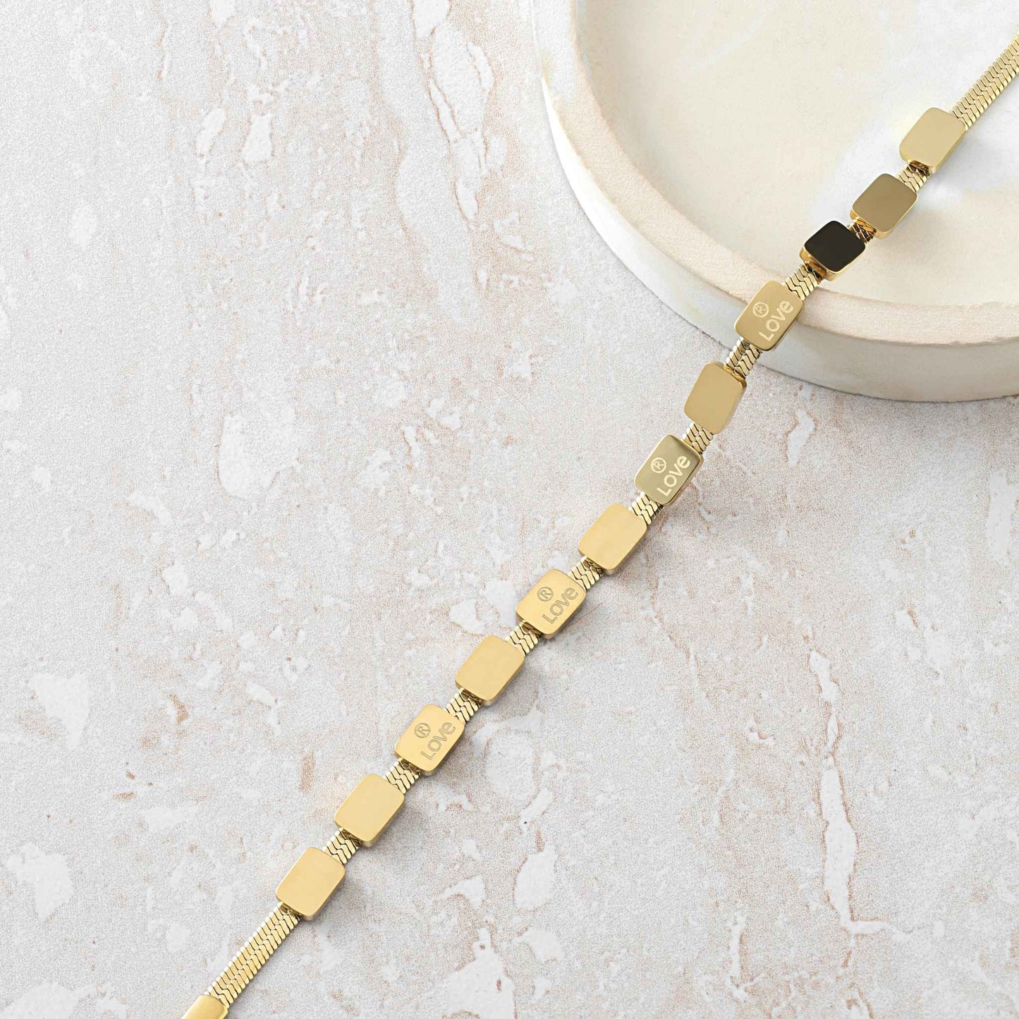 Gold link Chain Bracelet for women