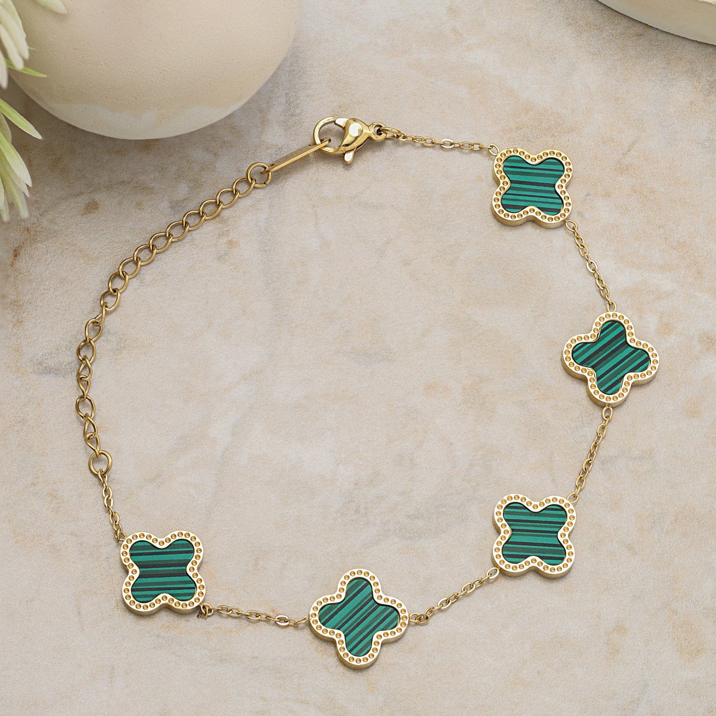 Malachite Charm Bracelet