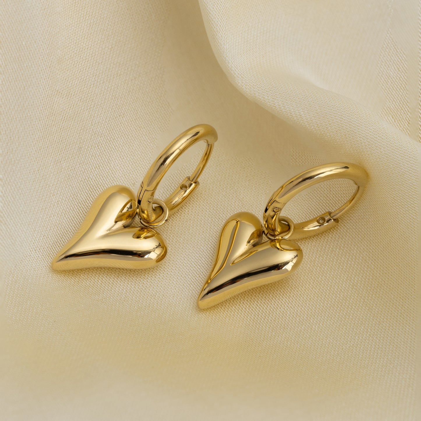 Chic Heart Huggie Earrings