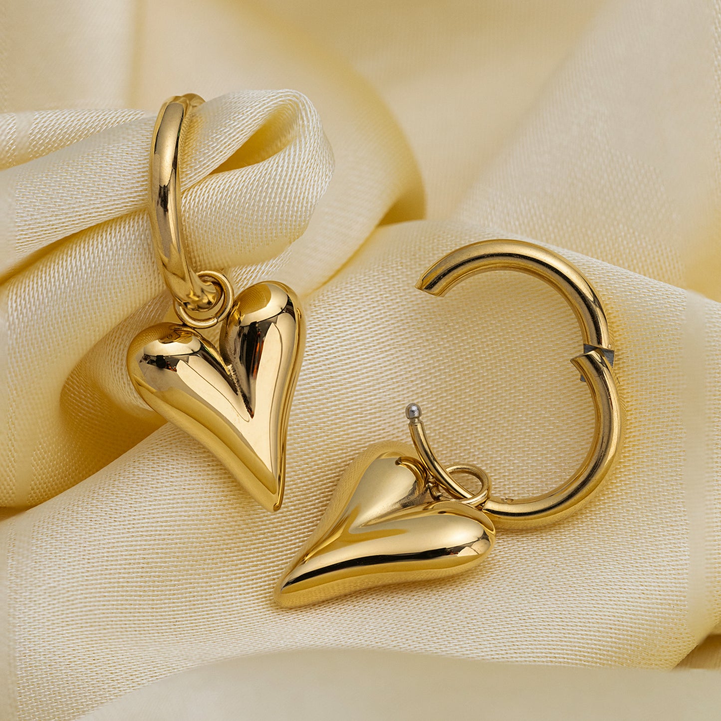 Chic Heart Huggie Earrings