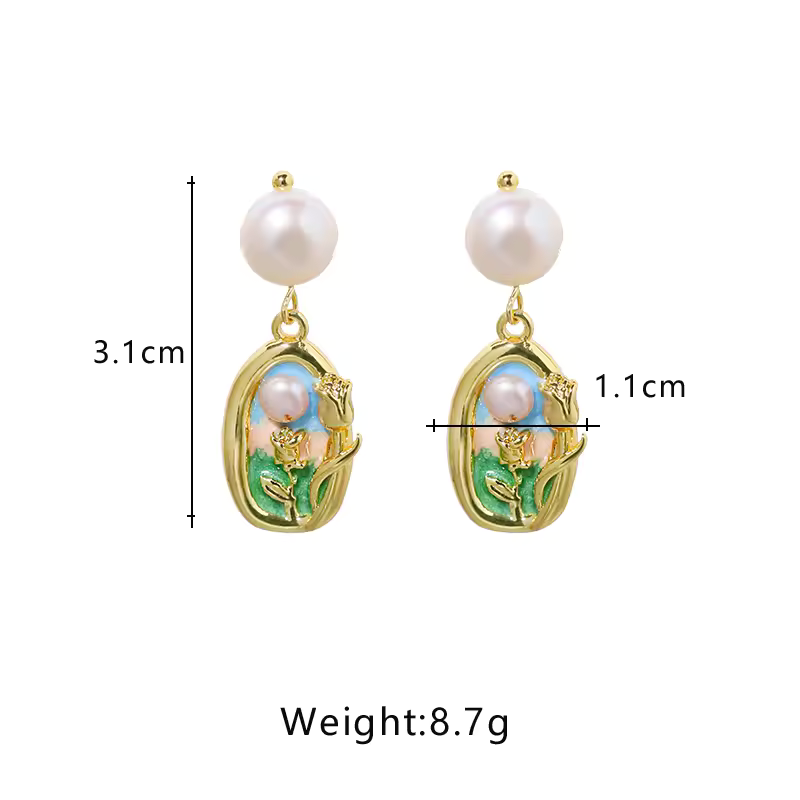 Fiora - Pearl  Drop Earrings