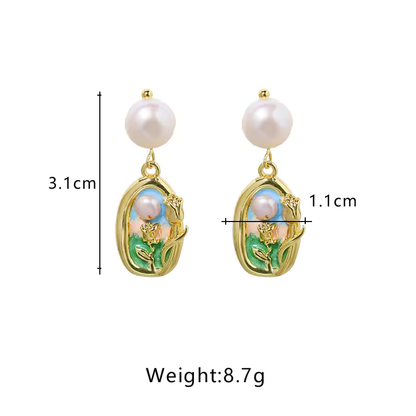Fiora - Pearl  Drop Earrings