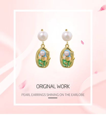 Fiora - Pearl  Drop Earrings