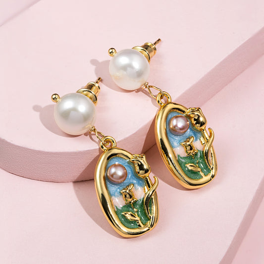 Fiora Pearl  Drop Earrings