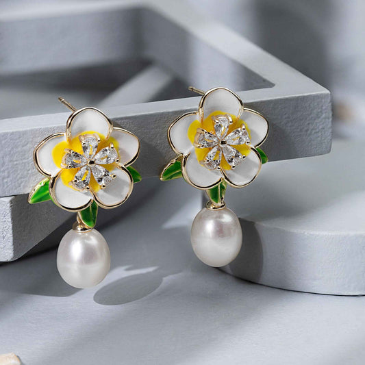 Fleuris Pearl Drop Earrings