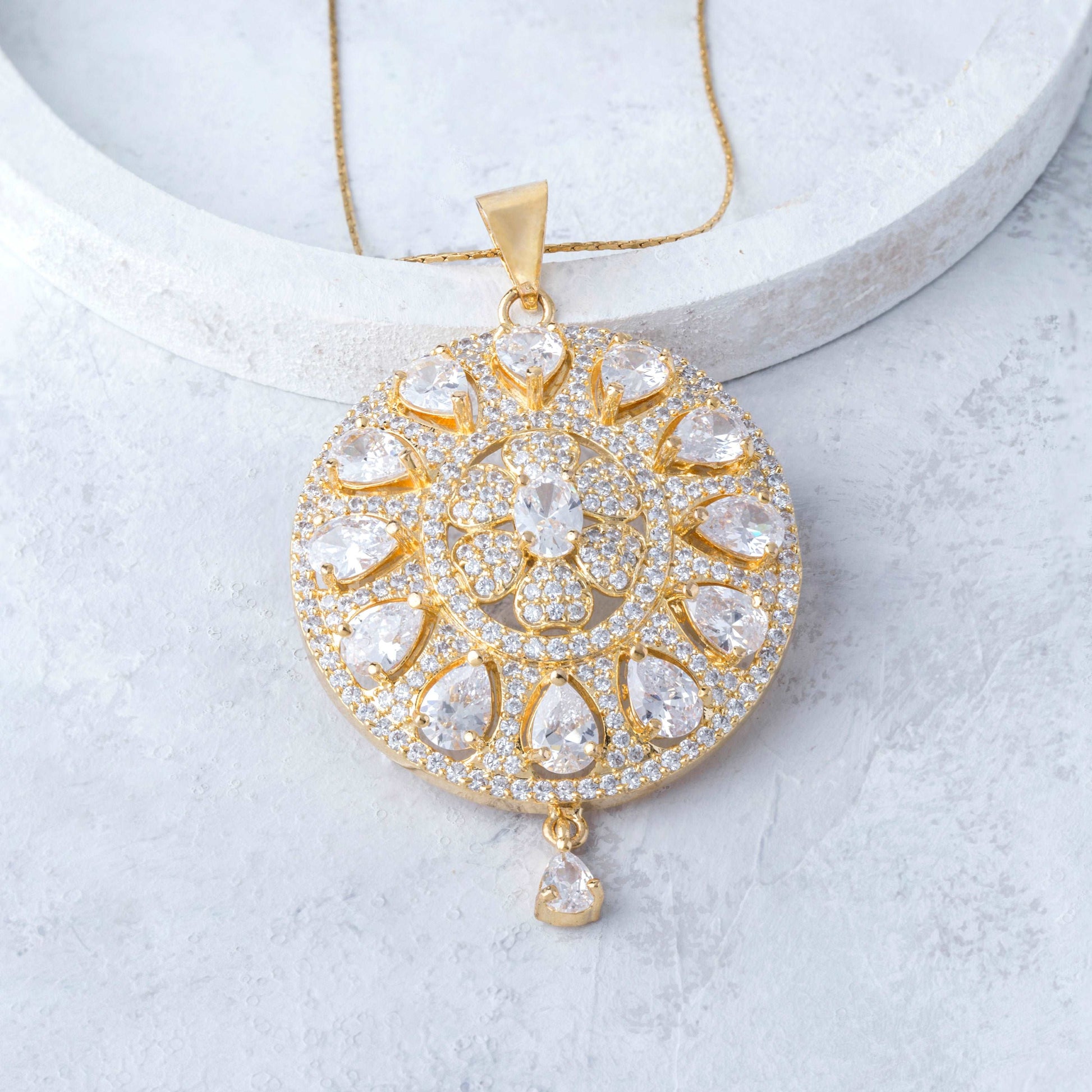 Marquise Pendant  Set - Enamoux