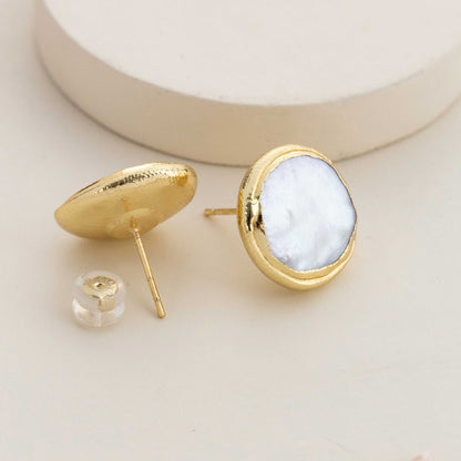 Nautica pearl stud earrings - enamoux