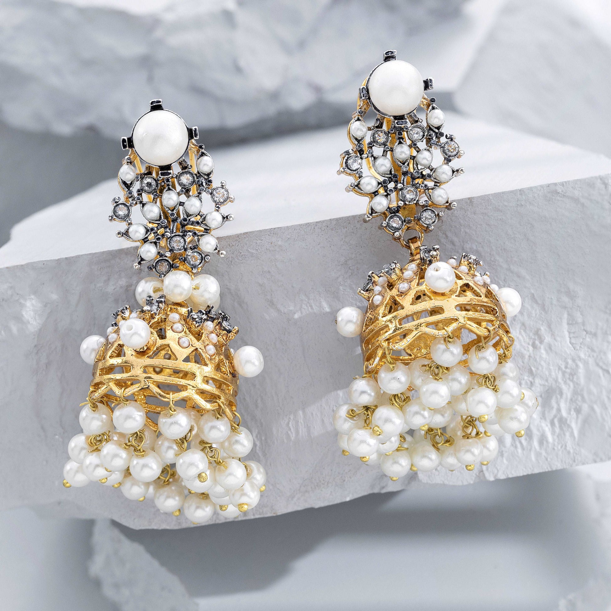 Pristine Jhumkas - Enamoux