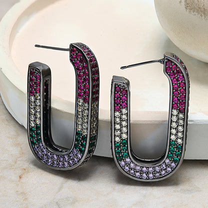 Prisma - U Shape Hoop Earrings