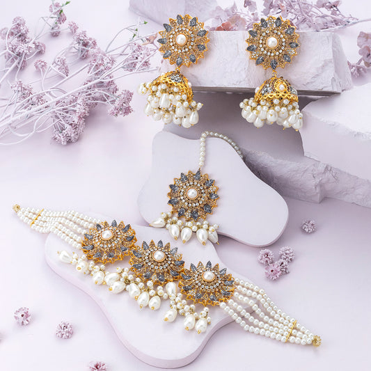 Zalika Bridal pearl Choker Set