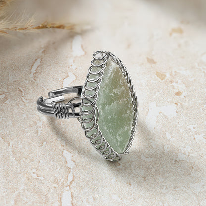 Aventurine - Spiral Stone Ring