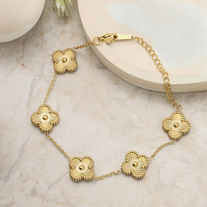 flower Gold chain Bracelet 