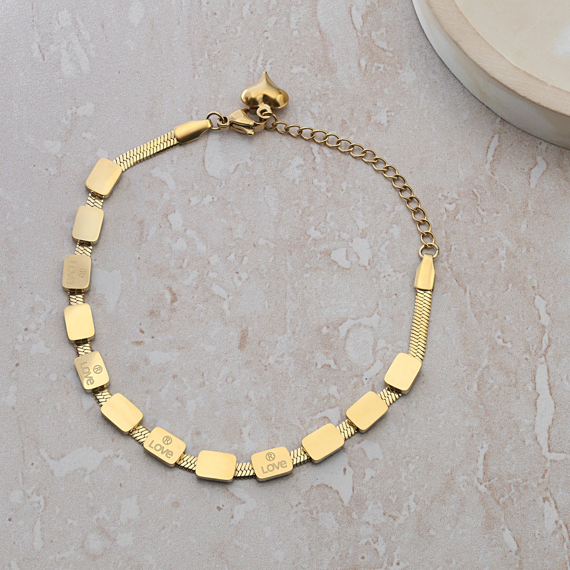 Gold link Chain Bracelet for women