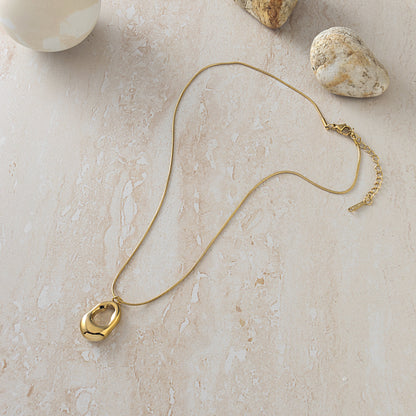 Hollow Gold Drop Pendant