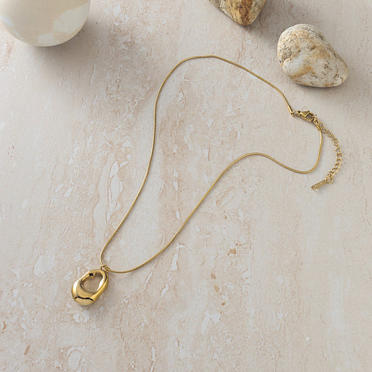 Hollow Gold Drop Pendant