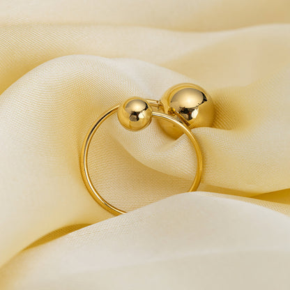 infinity ball gold adjustable ring