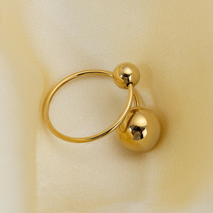 infinity ball gold adjustable ring for women