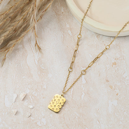 LV Gold Tag Pendant 