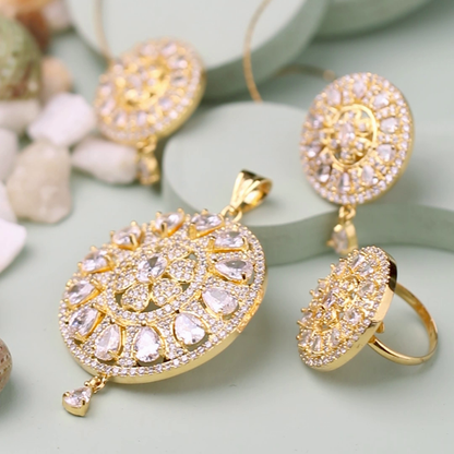 marquise pendant set