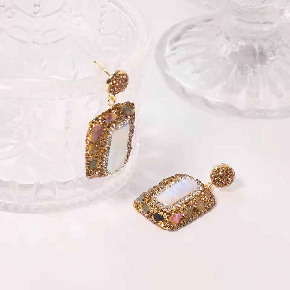 pixie pearl zircon earrings