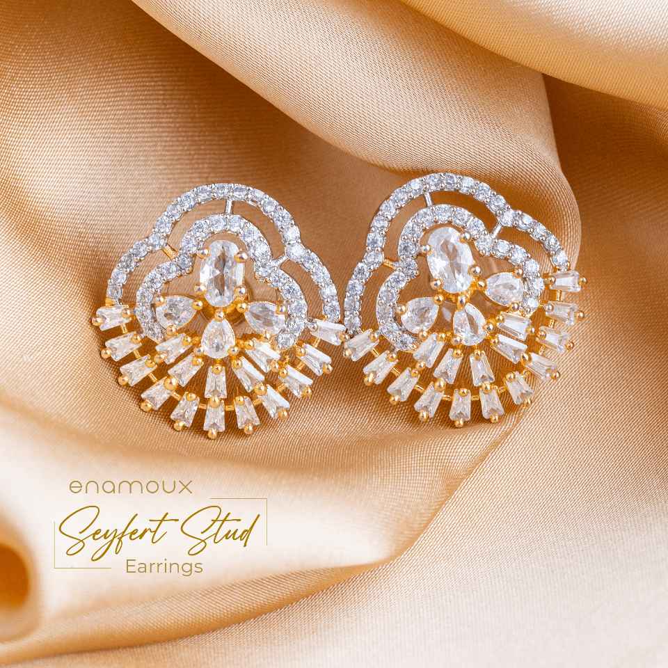 silver american diamond studs